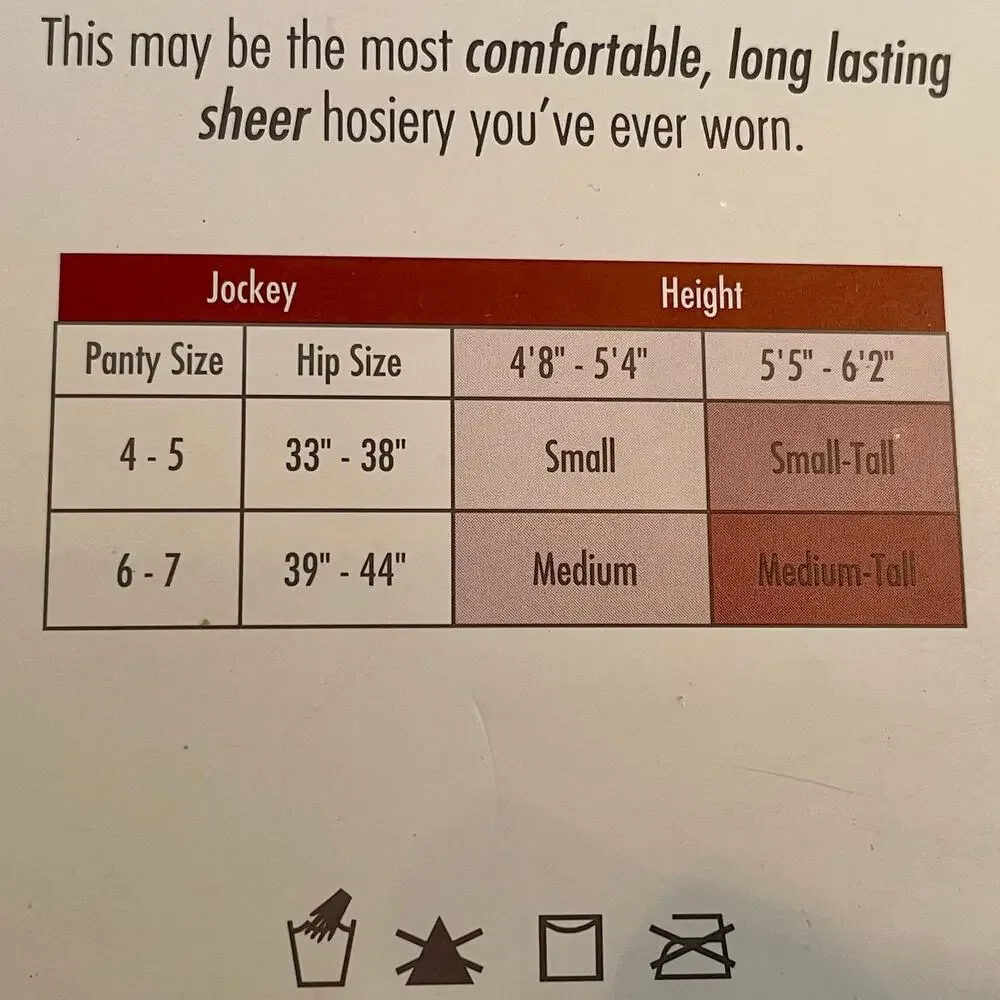 Jockey Bodyshaper Pantyhose Enhanced Control Top Size:  Medium, Color: Sand C-14